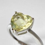 2件85折 | 利比亞黃金隕石純銀戒指 (香檳金黃 冰透玻璃體)