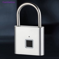 （Fuelthefirer） Smart Fingerprint Padlock Waterproof Biometric Fingerprint Keyless Door Lock USB Rechargeable Security Padlock For House Unlock