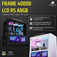 CORSAIR FRAME 4000D LCD RS ARGB Premium Mid-Tower PC Case [ BLACK / WHITE ]
