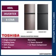 Toshiba Refrigerator 490L Origin Inverter PureBIO Fridge Peti Ais Peti Sejuk Toshiba ~ GRRT559WEPMY