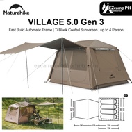 Naturehike VILLAGE 5.0 Gen 3 Fast Build Automatic Tent 1 Bedroom 1 Living Room Extended Canopy Tent