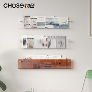 ST-🚤Transparent Acrylic Wall Shelf Study Magazine Display Shelf Kindergarten Wall-Mounted Storage Book Shelf VULA