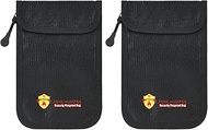 2 Pack Small Fireproof Bag(5.2 x 8 inches), Fireproof Wallet Pouch, Non-Itchy Waterproof Cash Bag wi