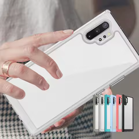 For Samsung Galaxy Note 10 Plus Case Cover Samsung Note 10 Plus Capas Shockproof Clear Transparent F