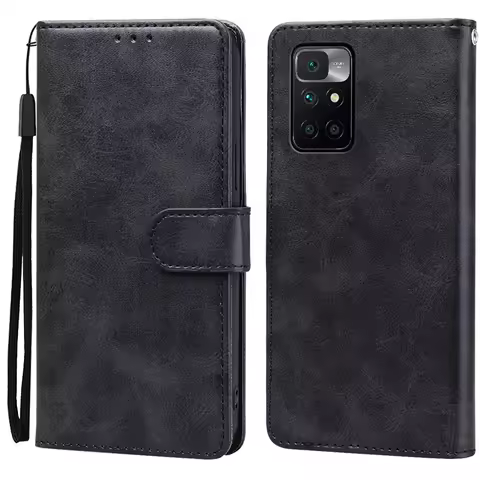 Leather Case For Xiaomi Redmi 10 2022 Case Flip Wallet For Redmi 10 Prime Case Xiaomi Redmi 10 5G Ph