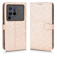 For VIVO X80 Pro Phone Case Flip Wallet PU Leather VIVO X80 Pro Casing Shockproof Bracket Back Cover