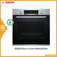 Bosch Series 4 71L Built-in Oven with 7 Cooking Functions HBA534BS0A