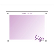 Acrylic Wall Frame With Floating Pins Sheet Size 36x27 cm. Front And Back Joints 10 Mm Thick Polishe