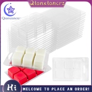 30pcs Wax Melt Container Clamshell Packaging Mold Box 6 Cavity Clear Plastic Cube Tray Wax Melt Clam