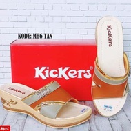 Grande Jaya - Sandal Selop Wedges Wanita Model Terbaru 2020 ( COD ) / Sandal Slip On Remaja / Sandal Kekinian / Sandal Pesta Simpel Cantik / Sandal Wanita Terkini Hitz