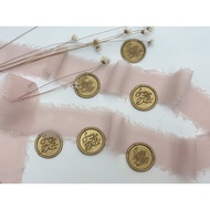 Wedding invitation sealing wax stamp - Save The Date sample