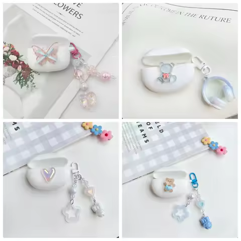 flower cover For Haylou GT1 2022 Case Silicone Earphone cover