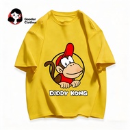 Ready Stock | Womens T-Shirt Diddy Kong Monkey Print 100% Cotton Tshirt