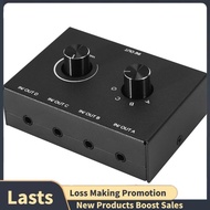 4 Port Audio Switch, 3.5mm Audio Switcher, Stereo AUX Audio , 4 Input 1Output/1Input 4 Output Audio 