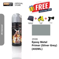 Samurai Spray Paint Epoxy Metal Primer 2K Coating - 2K06 Aerosol Cat Motor &amp; Kereta Spray Tin Anti Rust Karat (400ml)