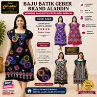 WOMEN BAJU BATIK DASTER GEBER DRESS GEBER/BATIK DRESS GOOD QUALITY ALADDIN/BAJU BATIK COTTON/FREE SI