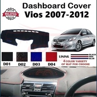 Toyota Vios 2008-2012 Car Dashboard Cover Anti Slip Kain / Leather Kualiti 1pcs Accessories Automoti