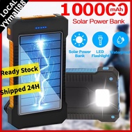 【24H】100% solar powerbank 100000 mah original Waterproof Compass PowerBank Strong Flashlight Outdoor