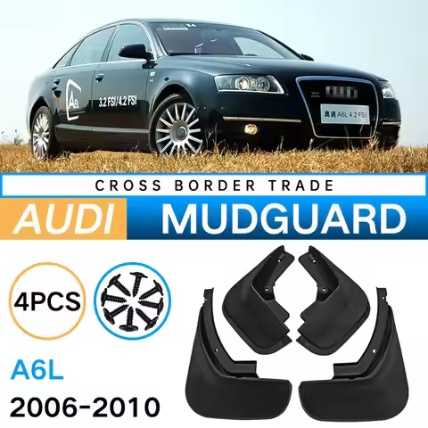Mud Flaps Splash Guards Fender Mudguard for Audi A6L 2006-2010 Professional Upgrade Modified Parts