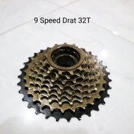 SPROCKET FREEWHEEL THREAD 9 SPEED 32T TAYA REAR GEAR MTB FOLDING BIKE FEDERAL ETC.