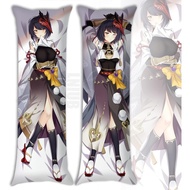 Genshin Impact Pillow Case Anime Kujou Sara Dakimakura Body Decorative Long Pillow Cover Soft Cushion Home Bedding Decor (15x47 in / 40x120 cm)