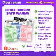 Print HVS 70 gsm Brochures in One Color & Black and White, Size F4/A4 | 1/2 F4 | 1/3 F4 | 1/4 F4