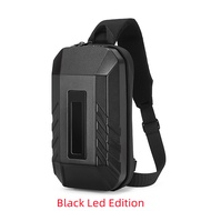 NOPL กระเป๋าแบรนด์ทันสมัย Ozuko ผู้ชายเปลือกแข็ง LED อัจฉริยะกระเป๋าหิ้วกระเป๋าหน้าอกกลางแจ้งกระเป๋า