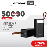 [NEW] Pineng PN-555PD 50000mAh Powerbank PD 20W + QC 22.5W Fast Charging Powerbank PN555 Pineng Powe