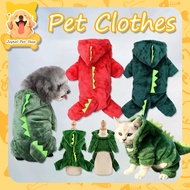 Dog Cat Christmas Funny Dinosaur Soft Cotton Hoodie Outfit Clothes Cat Clothes Dog Dinosaur Costume