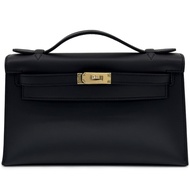 Hermès Black Swift Kelly Pochette Gold Hardware, 2024