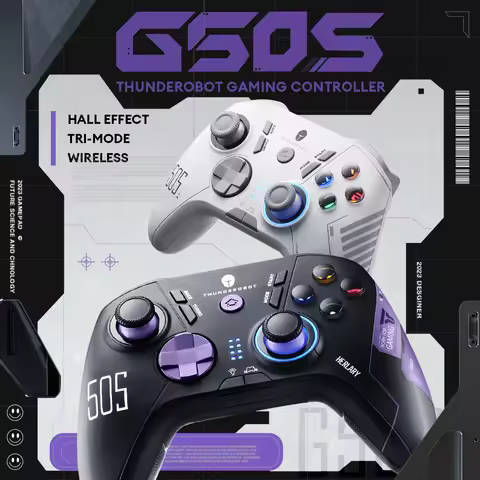 THUNDEROBOT G50S Wireless Gaming Controller Hall Effect Joystick Triggers Gamepad 1000Hz Polling Rat