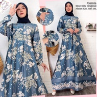 Dress Muslim Gamis Wanita Motif Bunga Terbaru