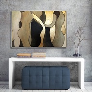 人類剪影抽象藝術作品手繪藝術品訂製油畫