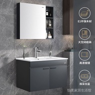 《Delivery within 48 hours》Washstand Set Wash Basin Bathroom Mirror Bathroom Cabinet）Bathroom cabinetDONGPENGBasin Combination Combination（EASTROC Solid Wood  MJIX