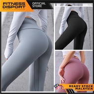Women Yoga Pants [Blue/Black/Pink] Waist Hip Elastic Tights Slim Legging Seluar Workout Sports Fitne