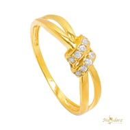 MASDORA Cincin Emas Sparkling Knot/Sparkling Knot Ring (Emas 916)