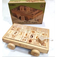 ToysRus Natural Wood Alphabet Blocks Wagon