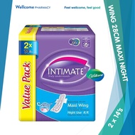 Intimate Maxi Heavy Flow Night Use Wing (DF) 28cm Sanitary Pad - 2 x 14's