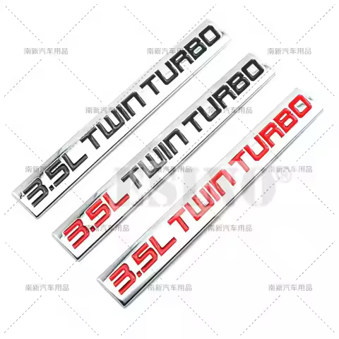 3.5L Twin Turbo 3D Metal Alloy Adhesive Emblem Sticker Car Body Badge For Ford F150 Raptor Lincoln N