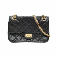 Chanel 2.55 口蓋包 迷你 20cm 黑色 牛皮 29開 金扣