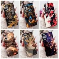 For OPPO Reno7 Z 5G / Reno8 Z 5G New Cool Dragon Painting Casing Reno 7Z 8Z 5G CPH2343 Soft Silicone