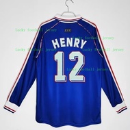 1998 France ZIDANE HENRY Long sleeve Custom retro football shirt S-2XL