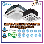 Midea 1.5HP-5.0HP Ceiling Cassette Non-Inverter & Inverter Aircond R32 MCA3/MCDX/MCX
