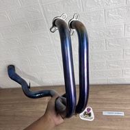 Header r9 titanium blue ninja 250 fi old z250 pnp arrow yoshimura akrapovic leovince sc ject austin 