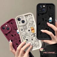 Fashion Artistic Line Winnie Bear Pochacco Casing For Realme 12 Pro Plus 11 11X 5G GT Neo 5 2T GT Master Q3 Pro Carnival Q3S Simplicity Cute Soft Protective Cover
