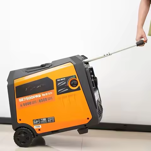 Portable 2kW-6.5kW Silent Inverter Generators with Remote Start 50Hz/60Hz Power for Home RV Outdoor 