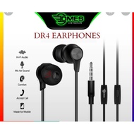 Dmes DR4 Wired Earphone Handsfree Stereo Bass In Ear Earphone