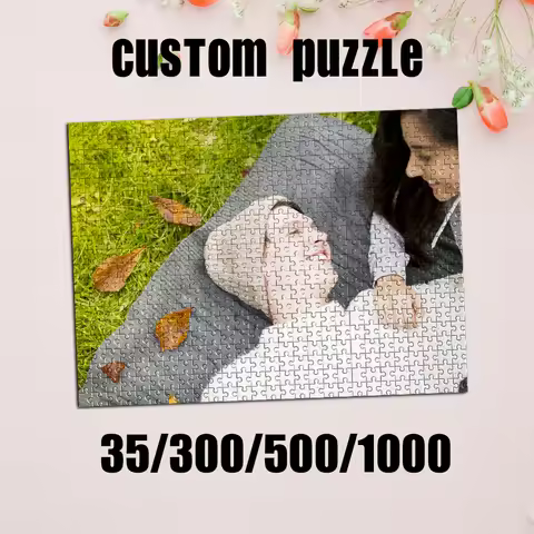 35/300/500/1000pcs Personalized Custom Photo Couple Puzzle Special Occasion Commemoration Room Decor