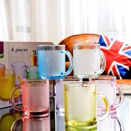 Colorful 6-Pack Glass Cups Rainbow Glass Cups, 6-Pack