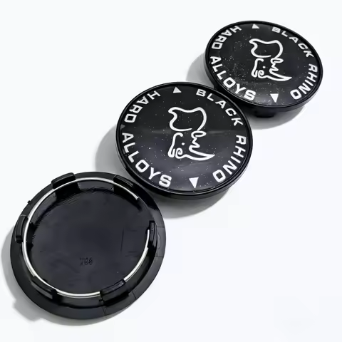 4pcs 69mm ( Clips 56mm ) Rhino Logo Emblem Badge Car Wheel Center Caps Wheel Hub Dust Cover Rim Hubc